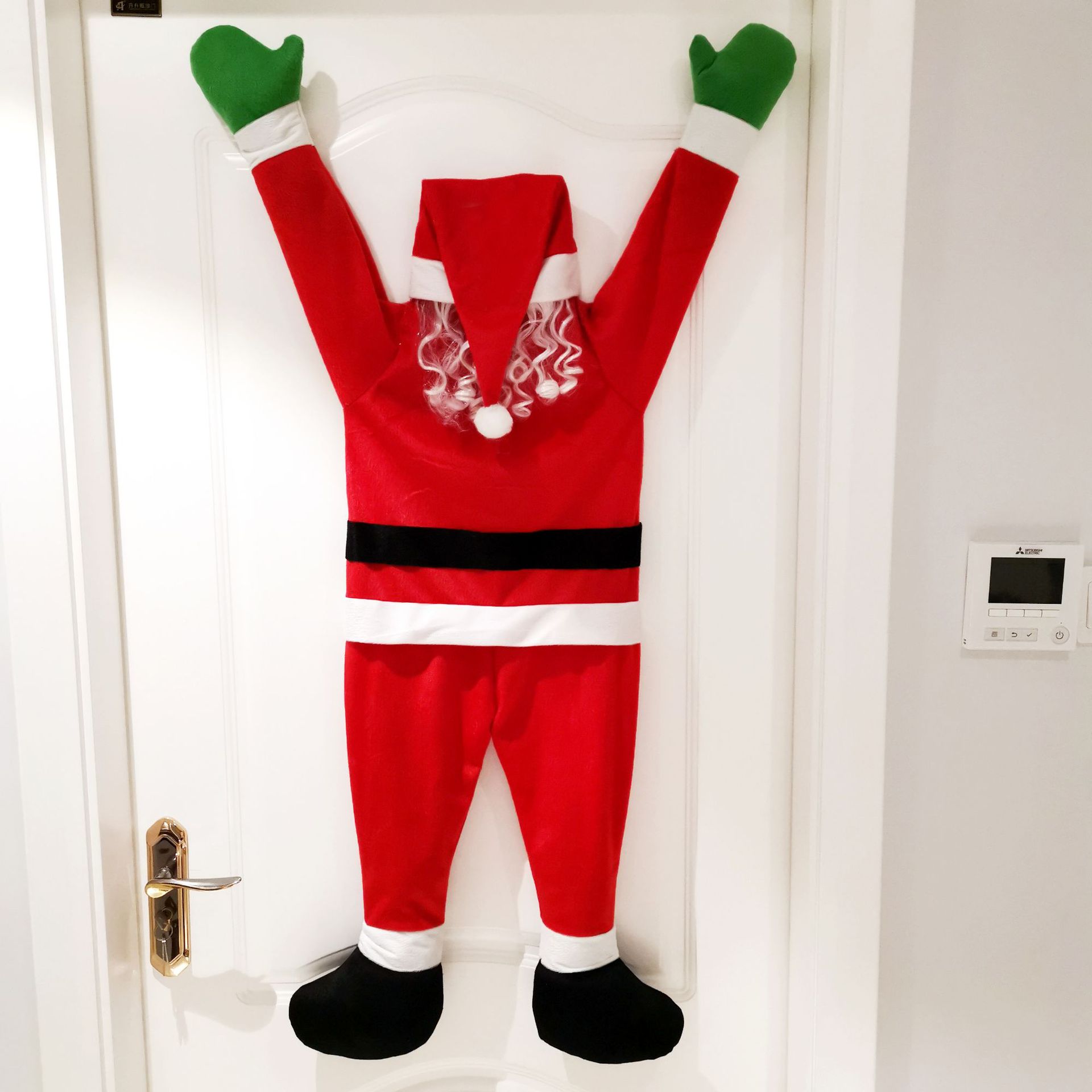 2021 New Flannel Santa Claus Climbing Wall Decoration Clothes Pendant Accessories Santa Claus