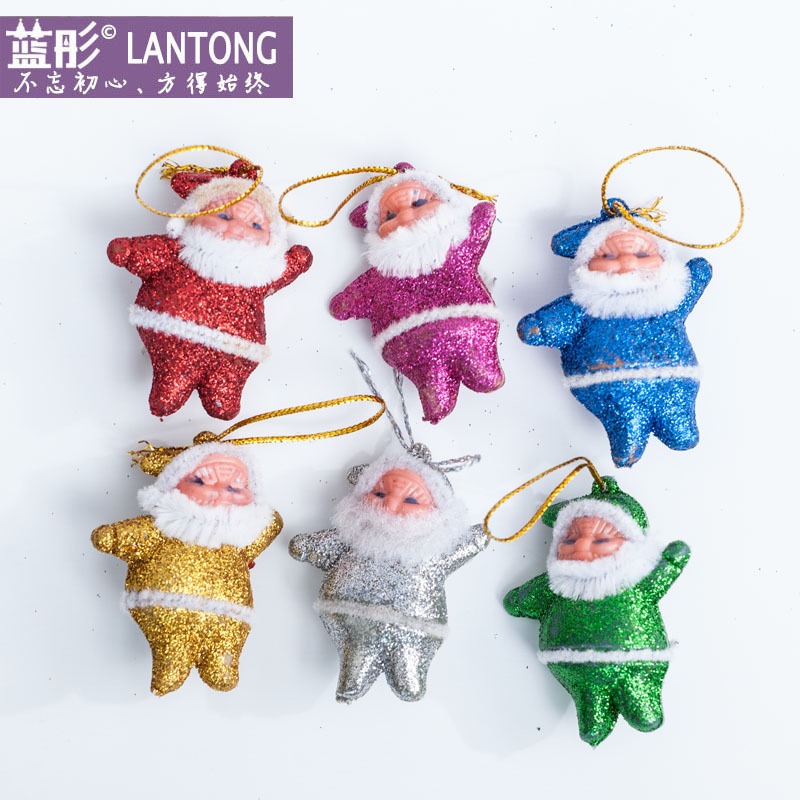 Gift Toys Christmas Decoration Colorful Gold Pink Santa Claus Colorful Santa Claus Pendant Christmas Tree
