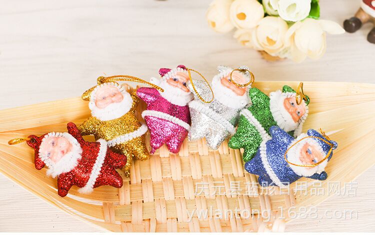 Gift Toys Christmas Decoration Colorful Gold Pink Santa Claus Colorful Santa Claus Pendant Christmas Tree Gift Toys Christmas Decoration Colorful Gold Pink Santa Claus Colorful Santa Claus Pendant Christmas Tree