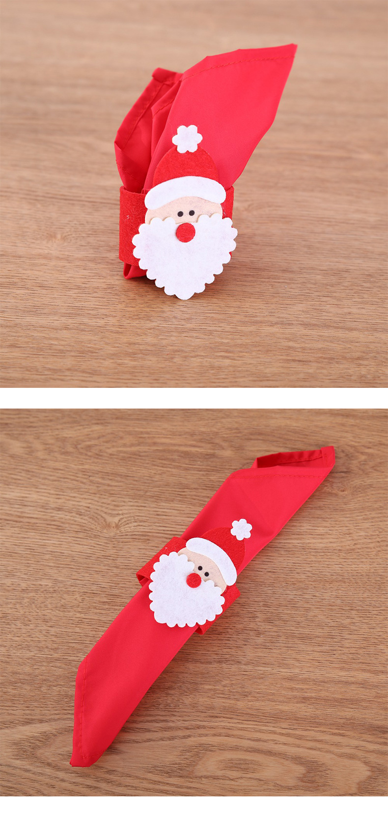 Santa Claus napkin ring non-woven cloth Santa Claus napkin set Christmas decorations hotel napkin buckle