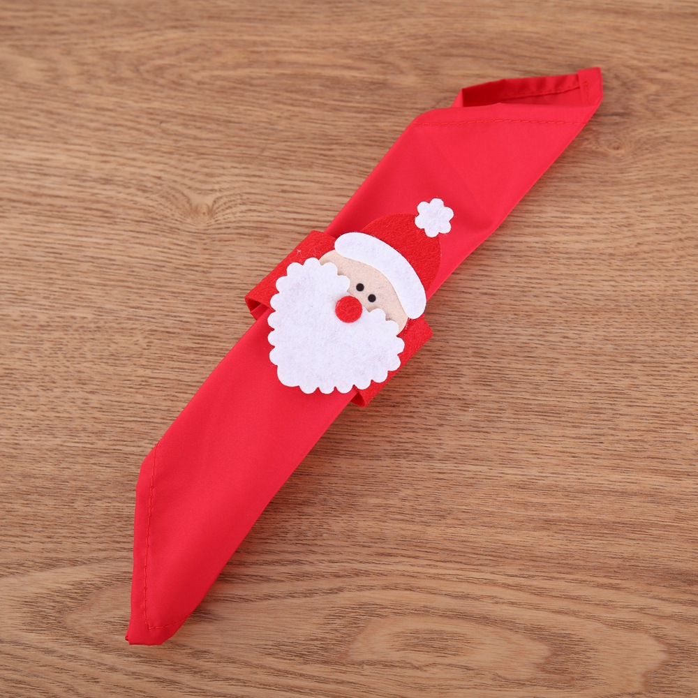 Santa Claus napkin ring non-woven cloth Santa Claus napkin set Christmas decorations hotel napkin buckle