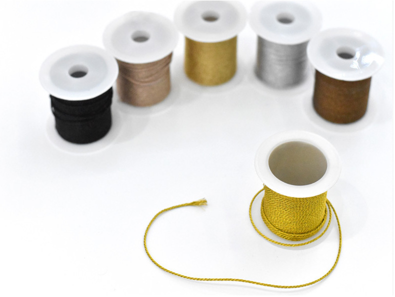 Top grade Christmas ribbon DIY gift wrapping gold and silver cord Top grade Christmas ribbon DIY gift wrapping gold and silver cord