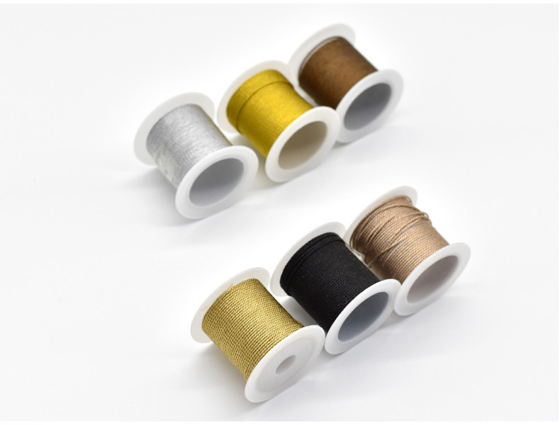 Top grade Christmas ribbon DIY gift wrapping gold and silver cord Top grade Christmas ribbon DIY gift wrapping gold and silver cord