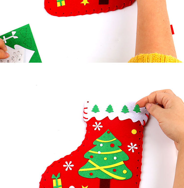 Christmas Stockings DIY Children's Handmade Non-Woven Educational Toys Kindergarten Creative Decoration Christmas Gift