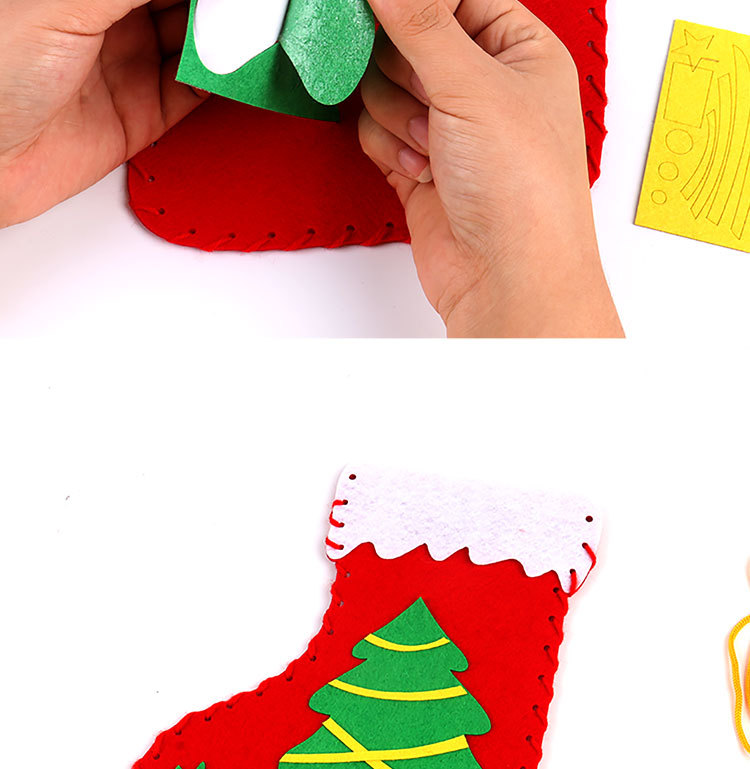 Christmas Stockings DIY Children's Handmade Non-Woven Educational Toys Kindergarten Creative Decoration Christmas Gift