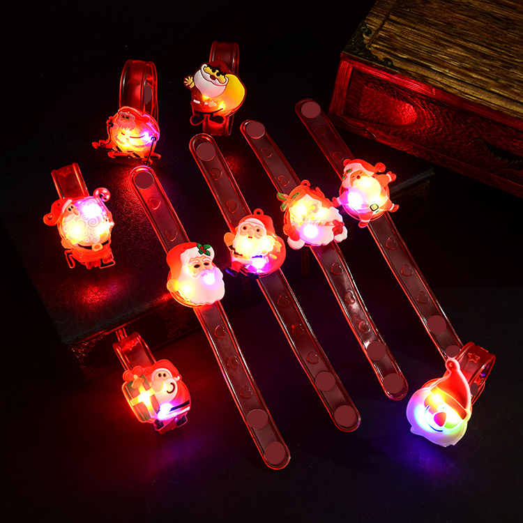 Christmas Luminous Bracelet Wristband Flash Children&#039;s Watch Christmas Luminous Gift Present WeChat Stall Supply