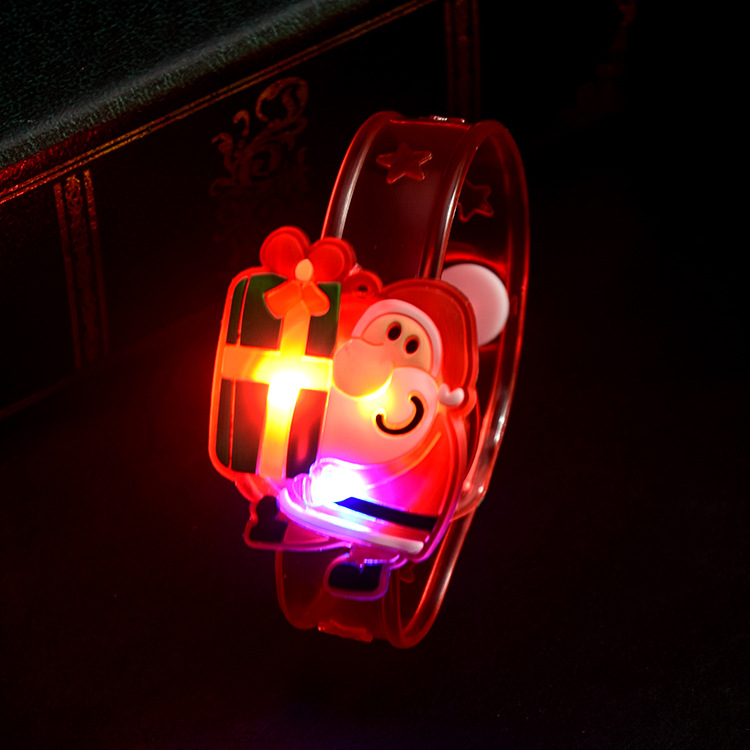 Christmas Luminous Bracelet Wristband Flash Children's Watch Christmas Luminous Gift Present WeChat Stall Supply