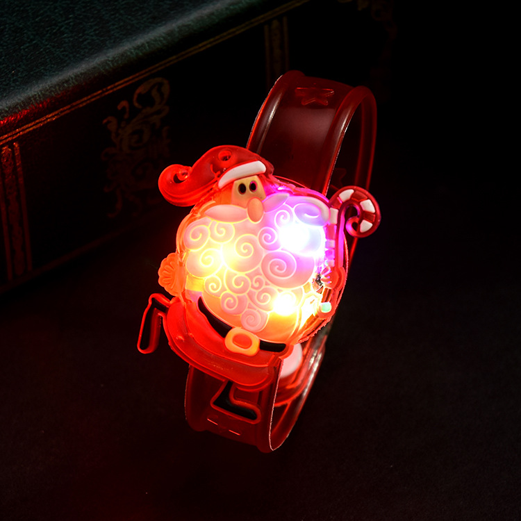 Christmas Luminous Bracelet Wristband Flash Children's Watch Christmas Luminous Gift Present WeChat Stall Supply