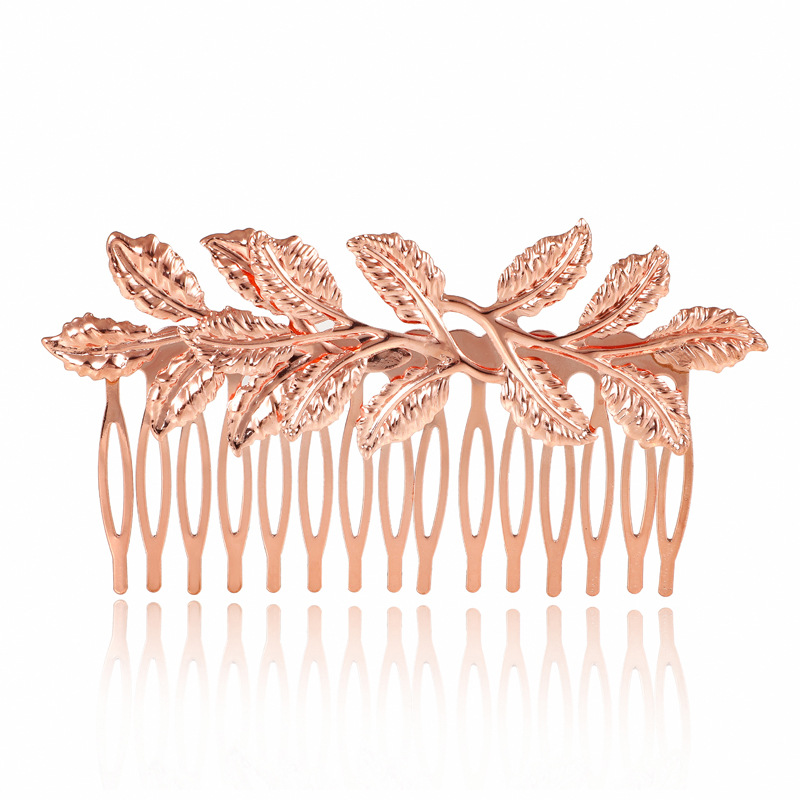 Cross-Border New Arrival Leaf Hair Comb Hair Comb Bridal Hair Accessories Amazon Sources Christmas Gift Cross-Border New Arrival Leaf Hair Comb Hair Comb Bridal Hair Accessories Amazon Sources Christmas Gift