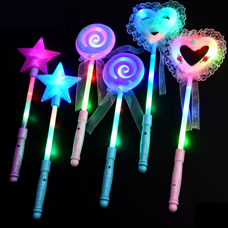 Flash Christmas Led Cartoon Luminous Ring Light Push Scan Code Finger Lights WeChat Toy Small Gift Wholesale