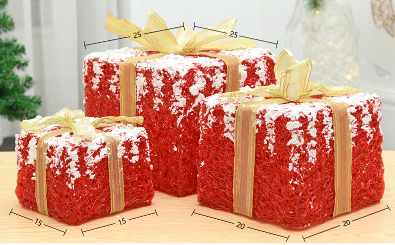 XM-6115 Gift Bag Three-Piece Brushed Christmas Decorations Led Night Light Christmas Craftwork XM-6115 Gift Bag Three-Piece Brushed Christmas Decorations Led Night Light Christmas Craftwork