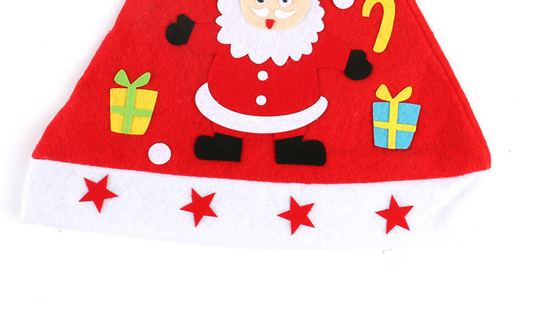 Christmas Children's Handmade DIY Christmas Hat Material Package Kindergarten Handmade Paste Non-Woven Cartoon Cap Wholesale