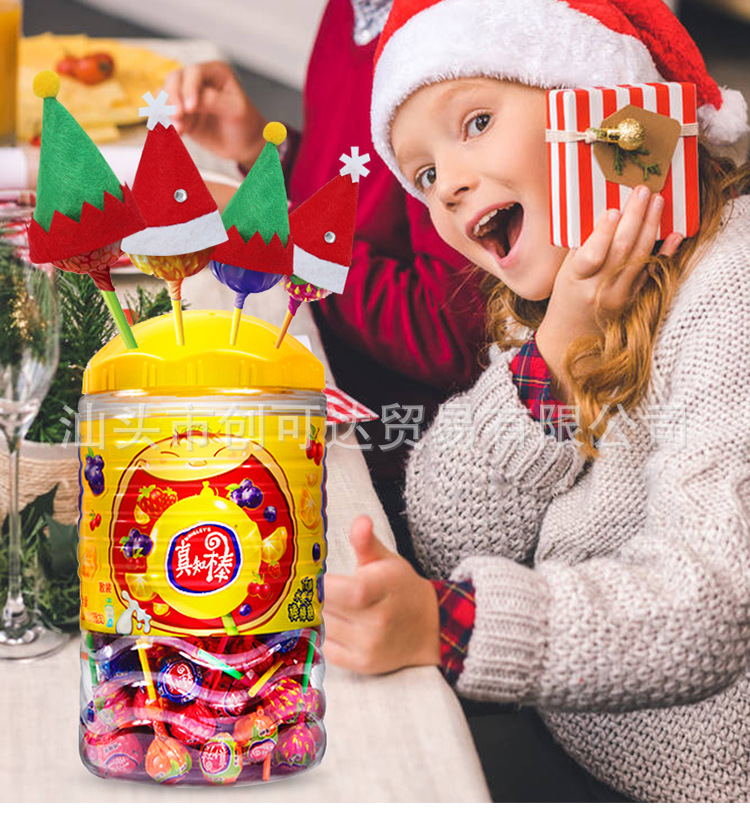 Christmas Hat Christmas Gift Lollipop Hat Christmas Foreign Trade Christmas Decoration CrossBorder Can Be Customized 206