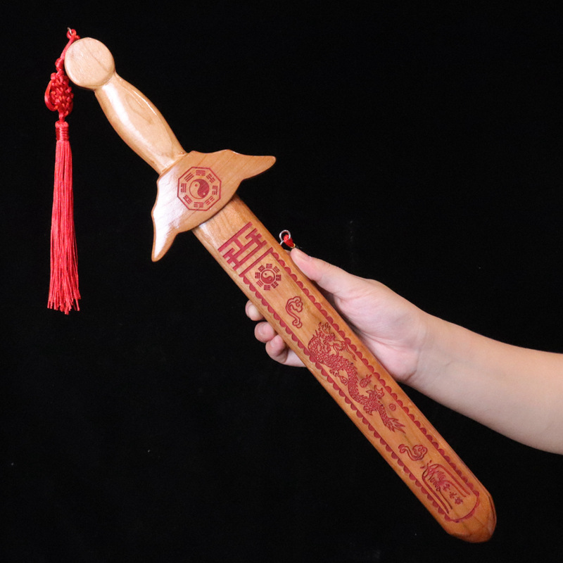 Factory Supply Peach Wood Sword Wholesale Cinnabar Seven Star Gossip Wooden Hot Sale at Scenic Spot Crafts Large Quantity Bargaining Factory Supply Peach Wood Sword Wholesale Cinnabar Seven Star Gossip Wooden Hot Sale at Scenic Spot Crafts Large Quantity Bargaining