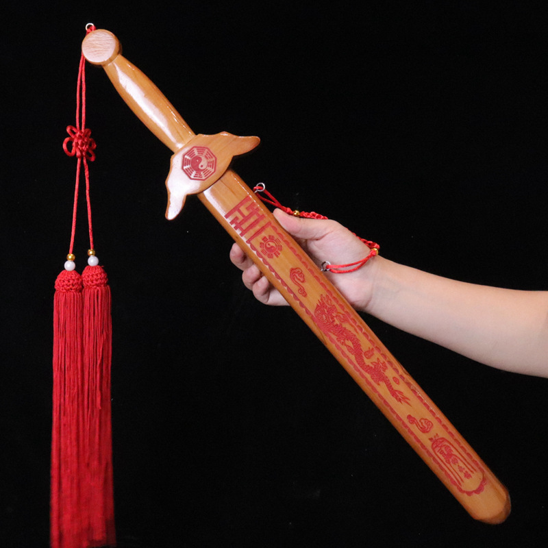 Factory Supply Peach Wood Sword Wholesale Cinnabar Seven Star Gossip Wooden Hot Sale at Scenic Spot Crafts Large Quantity Bargaining Factory Supply Peach Wood Sword Wholesale Cinnabar Seven Star Gossip Wooden Hot Sale at Scenic Spot Crafts Large Quantity Bargaining