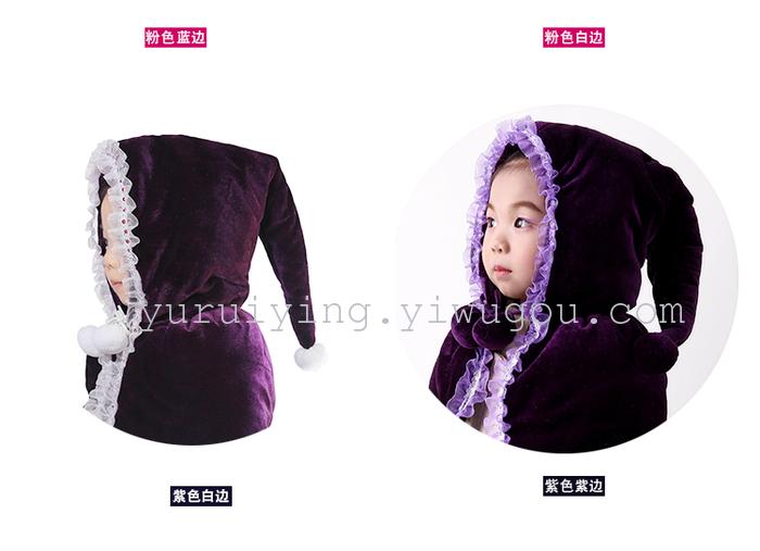 Winter girl warm hat thick Korean version of the cloak hood ear cap warm Christmas hat Winter girl warm hat thick Korean version of the cloak hood ear cap warm Christmas hat