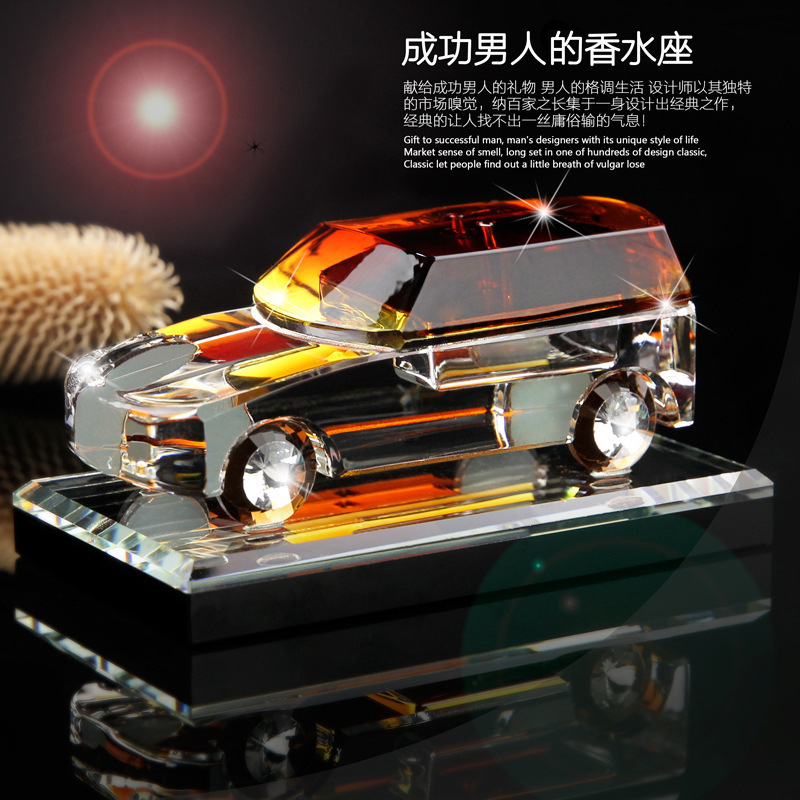 Car Decoration Crystal Glass Car Model Car Perfume Creative Upscale Decoration Car Interior Ornaments Crafts