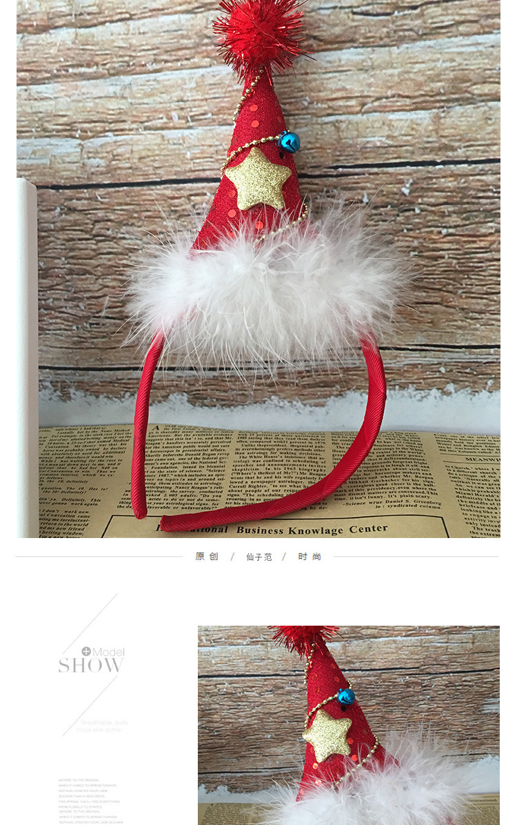 Bow Christmas Feather Christmas Hat Headband FivePointed Star Sequin Headdress Children's Beautiful Headdress Whole Bow Christmas Feather Christmas Hat Headband FivePointed Star Sequin Headdress Children's Beautiful Headdress Whole