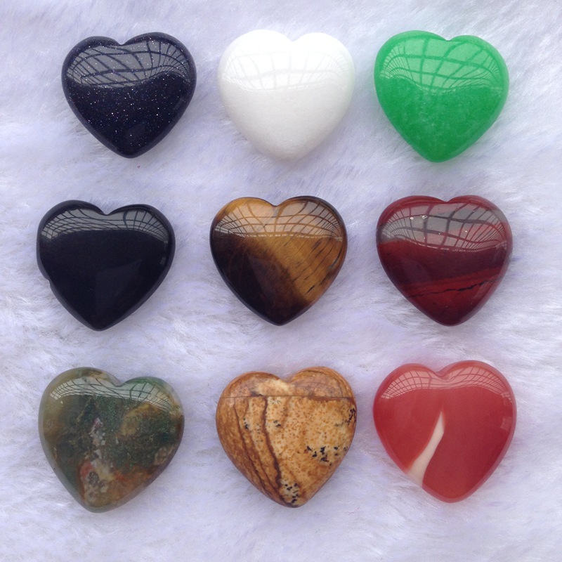 Factory in Stock Natural Pink Crystal Crystal 2cm Heart-Shaped Gift Love HeartCrystal Crafts