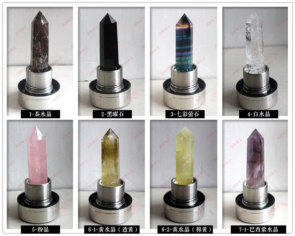 Natural Hexagonal Crystal Column Energy Glass Water Cup Magic Wand Water Bottle Crystal Tea Crystal Crafts