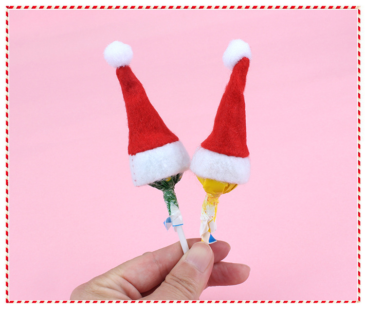 Christmas Decoration Supplies Children's Christmas Hat Christmas Lollipop Cap Christmas Non-Woven Fabric Mini Christmas Hat Christmas Hat