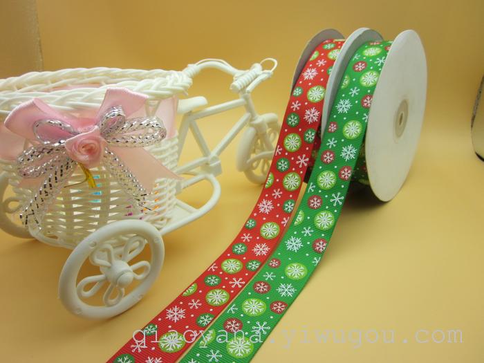 Factory Direct Sales Ribbon Printing Christmas Hat Printing Ribbon 2.5cm Ribbed Band Printing Christmas Snowflake Bell Factory Direct Sales Ribbon Printing Christmas Hat Printing Ribbon 2.5cm Ribbed Band Printing Christmas Snowflake Bell