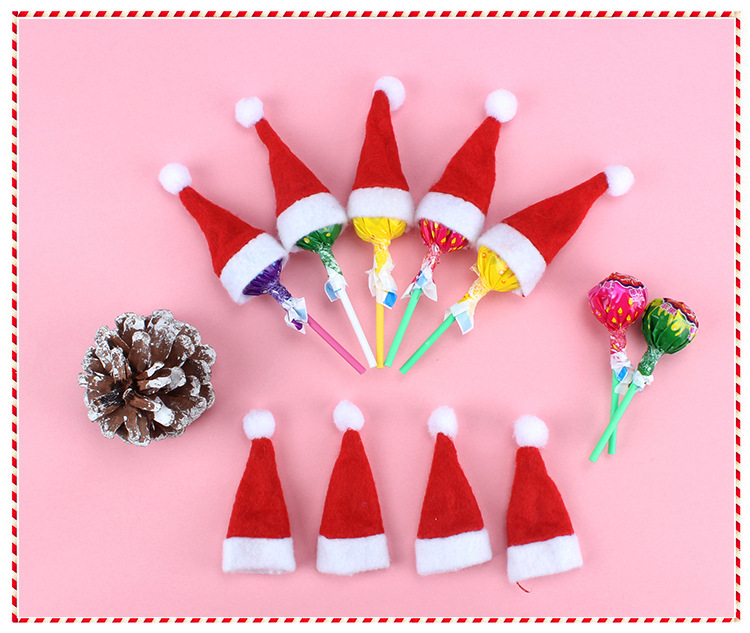 Christmas Decoration Supplies Children's Christmas Hat Christmas Lollipop Cap Christmas Non-Woven Fabric Mini Christmas Hat Christmas Hat Christmas Decoration Supplies Children's Christmas Hat Christmas Lollipop Cap Christmas Non-Woven Fabric Mini Christmas Hat Christmas Hat
