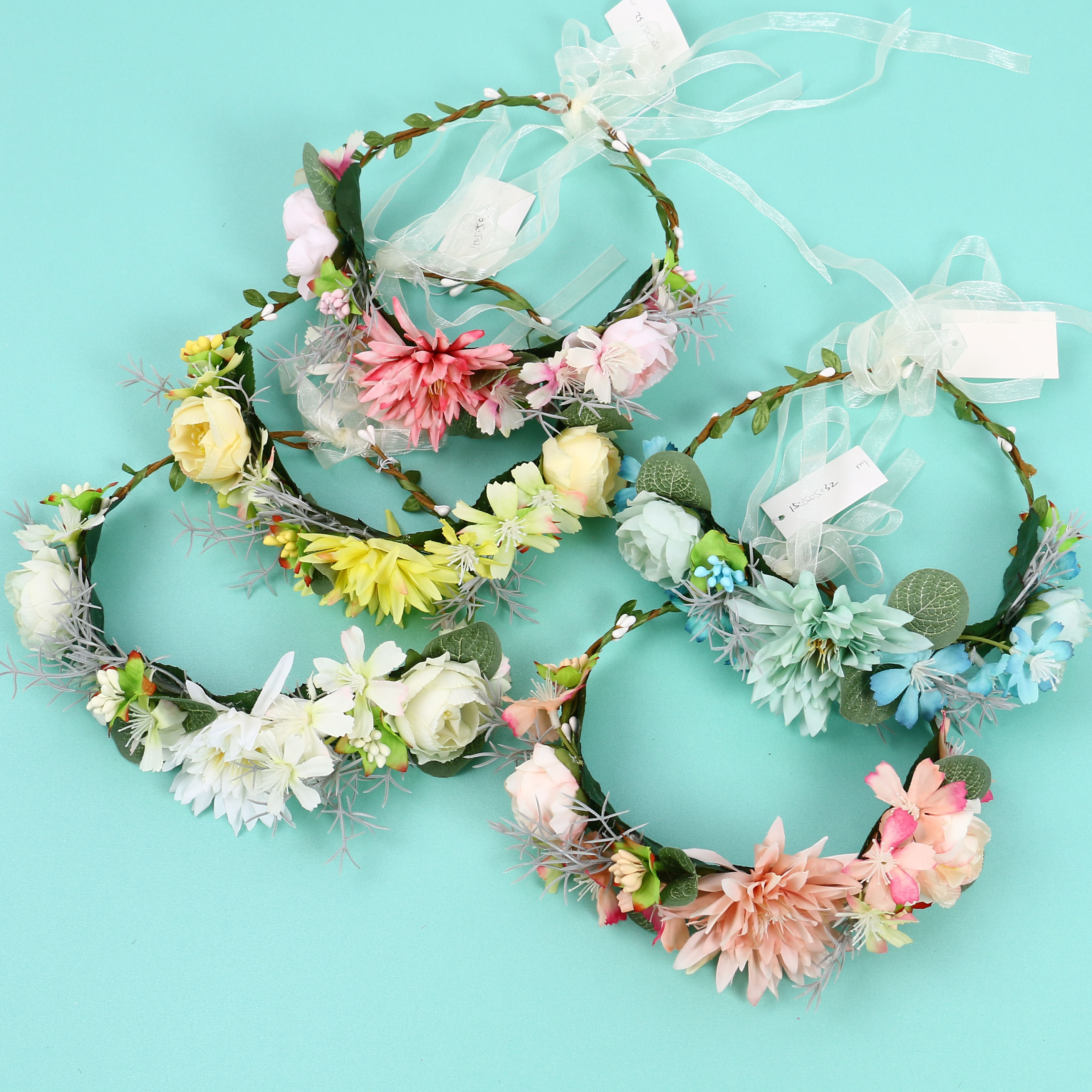 Artificial Flower Garland Bridal Wedding Dress up Headwear Beach Vacation Travel Dress up Photography Modeling Props Artificial Flower Garland Bridal Wedding Dress up Headwear Beach Vacation Travel Dress up Photography Modeling Props