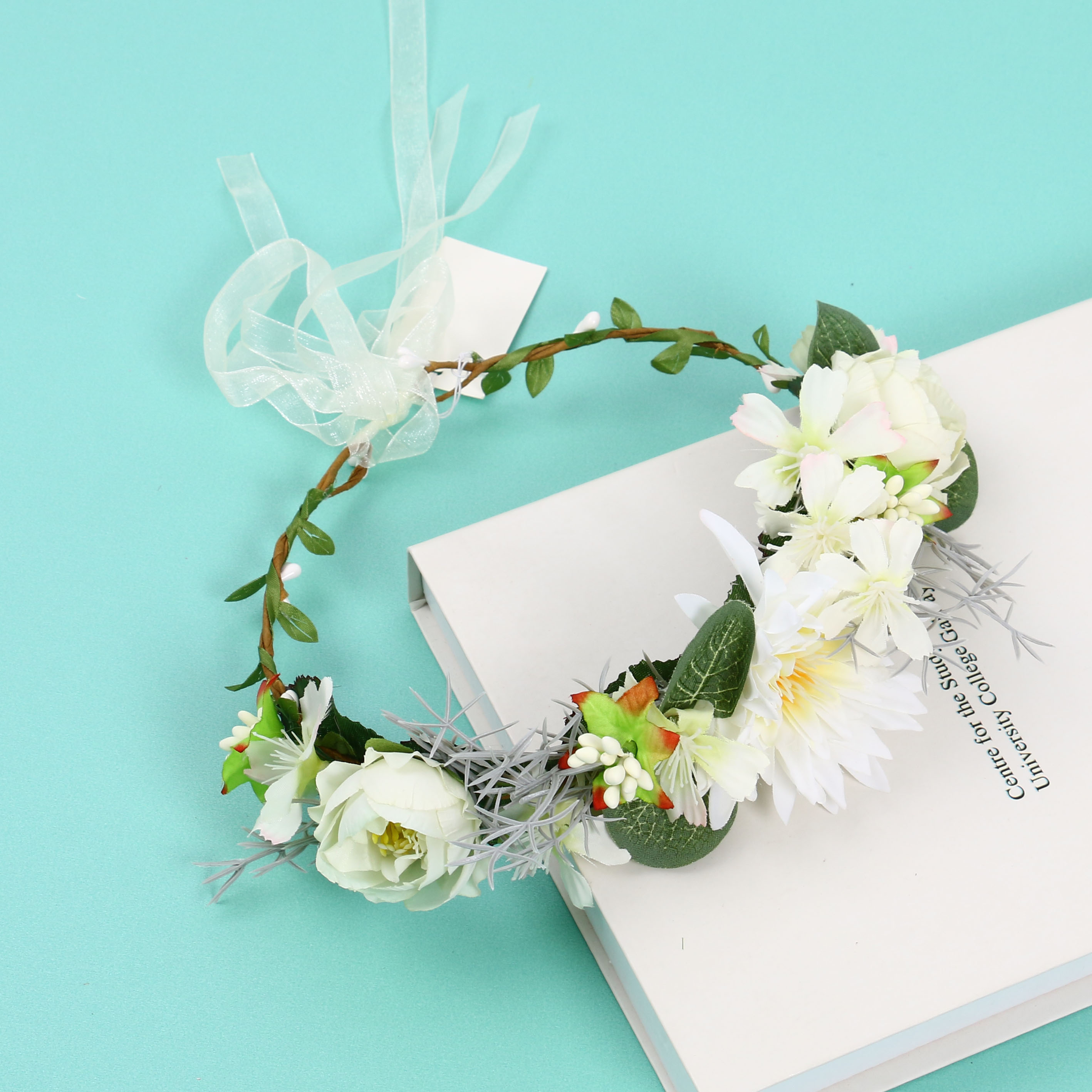 Artificial Flower Garland Bridal Wedding Dress up Headwear Beach Vacation Travel Dress up Photography Modeling Props Artificial Flower Garland Bridal Wedding Dress up Headwear Beach Vacation Travel Dress up Photography Modeling Props