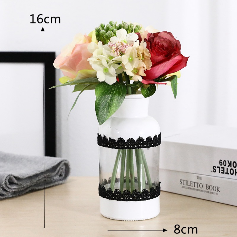 Glass Hydroponics Nordic Style Artificial Flower Creative Home Gardening Ornaments Fashion Trend Transparent Vase