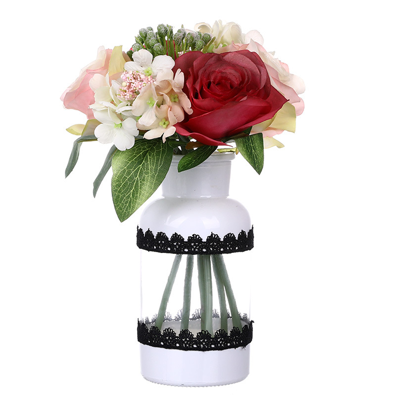 Glass Hydroponics Nordic Style Artificial Flower Creative Home Gardening Ornaments Fashion Trend Transparent Vase
