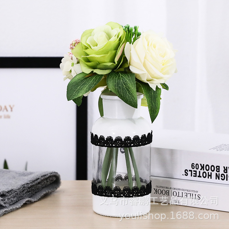 Glass Hydroponics Nordic Style Artificial Flower Creative Home Gardening Ornaments Fashion Trend Transparent Vase Glass Hydroponics Nordic Style Artificial Flower Creative Home Gardening Ornaments Fashion Trend Transparent Vase