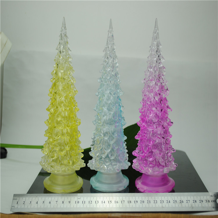 Romantic colorful acrylic Christmas tree night lights color changing colors