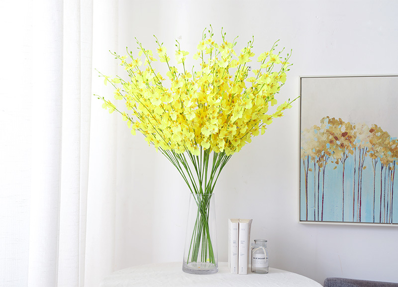 5 Fork Artificial Flower Dancing-Lady Orchid Yellow Fake Flower Cross-Border Phalaenopsis Bouquet Wedding Home Decoration Decoration Dancing-Lady Orchid 5 Fork Artificial Flower Dancing-Lady Orchid Yellow Fake Flower Cross-Border Phalaenopsis Bouquet Wedding Home Decoration Decoration Dancing-Lady Orchid
