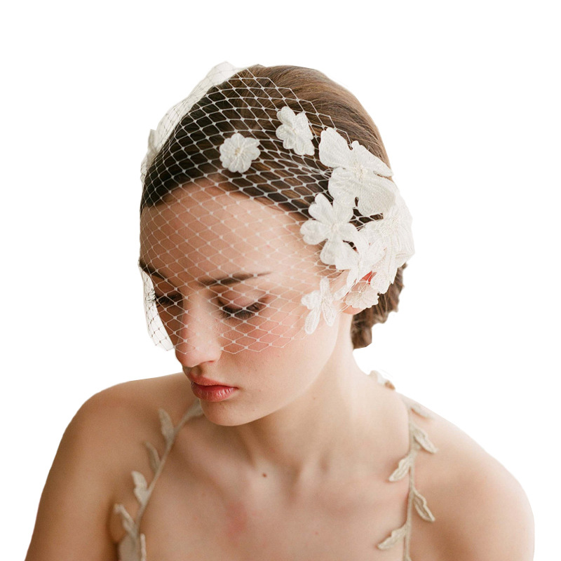 Hair Comb Flower Bridal Veil Style Large Meshed Net Net Wedding Dress Veil Photographic Studio Modelling Accessories