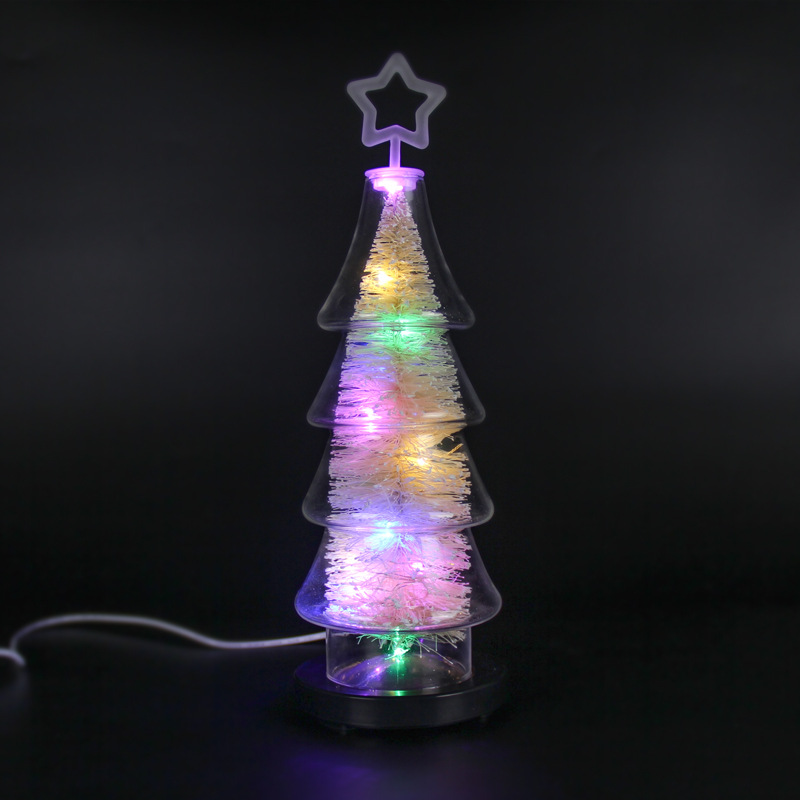 LED colorful decorative lights creative small gifts glass Christmas tree line lights table lamp LED colorful decorative lights creative small gifts glass Christmas tree line lights table lamp