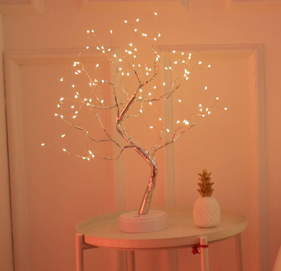 Pearl tree lamp small lamp battery USB universal manufacturers direct Christmas decorative tree lights