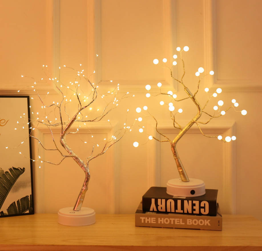 Pearl tree lamp small lamp battery USB universal manufacturers direct Christmas decorative tree lights