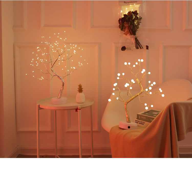 Pearl tree lamp small lamp battery USB universal manufacturers direct Christmas decorative tree lights Pearl tree lamp small lamp battery USB universal manufacturers direct Christmas decorative tree lights