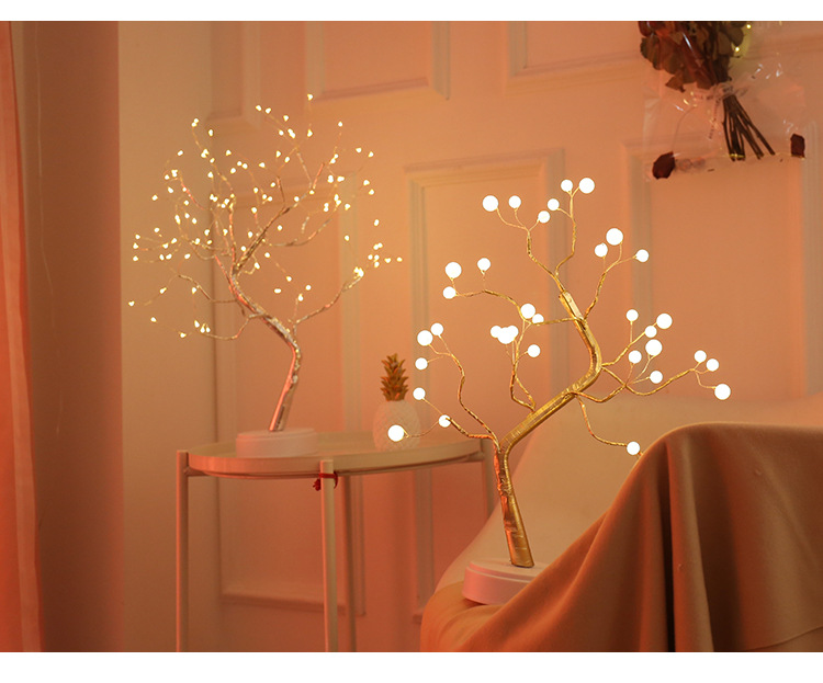 Pearl tree lamp small lamp battery USB universal manufacturers direct Christmas decorative tree lights Pearl tree lamp small lamp battery USB universal manufacturers direct Christmas decorative tree lights