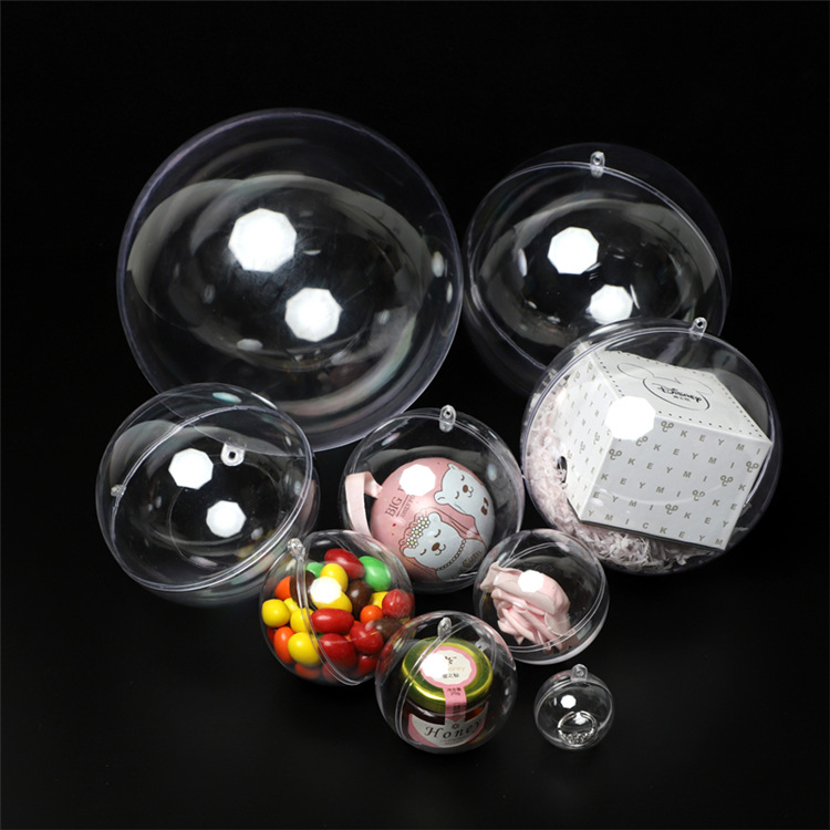  3-25cm Creative Festival Decoration Supplies Ball Plastic PS Christmas Ball Acrylic Wedding Candies Box Ball