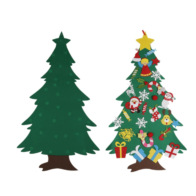 Felt Christmas Tree Children&#039;s Puzzle Handmade DIY Threedimensional Felt Christmas Tree Pendant Customization