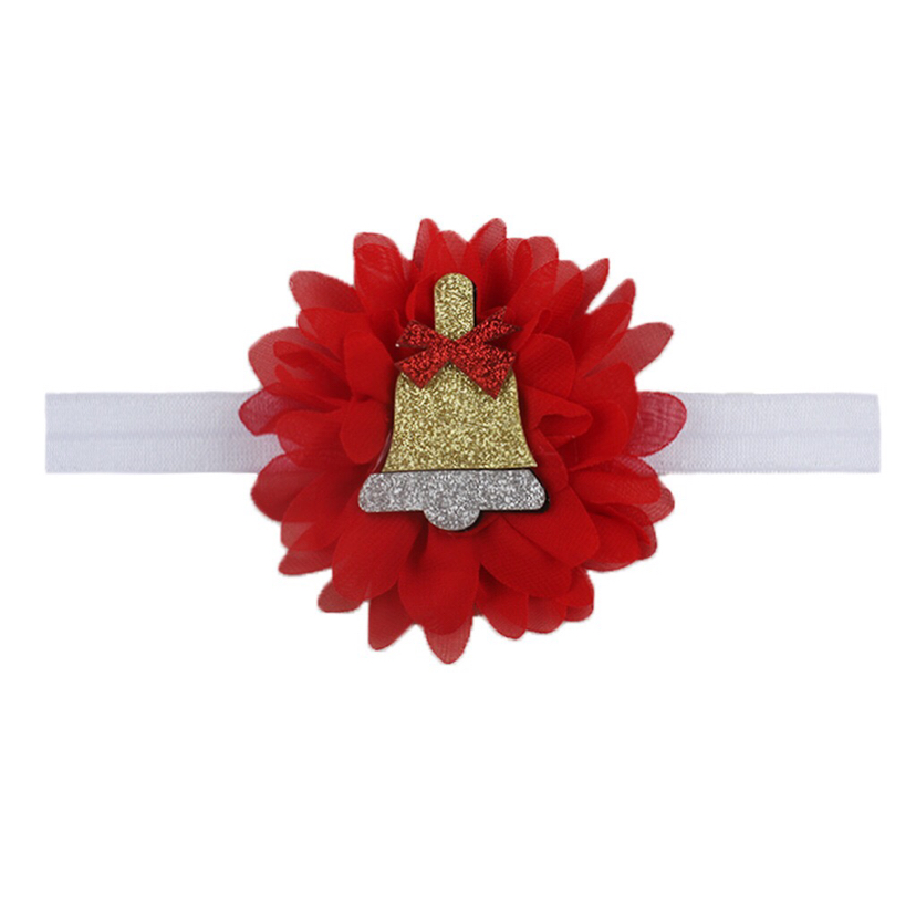 European and American New Children's Hair Band Christmas Dress Ornament Chiffon Flower Stitching Cartoon Stickers Baby Hair Accessories HTT European and American New Children's Hair Band Christmas Dress Ornament Chiffon Flower Stitching Cartoon Stickers Baby Hair Accessories HTT