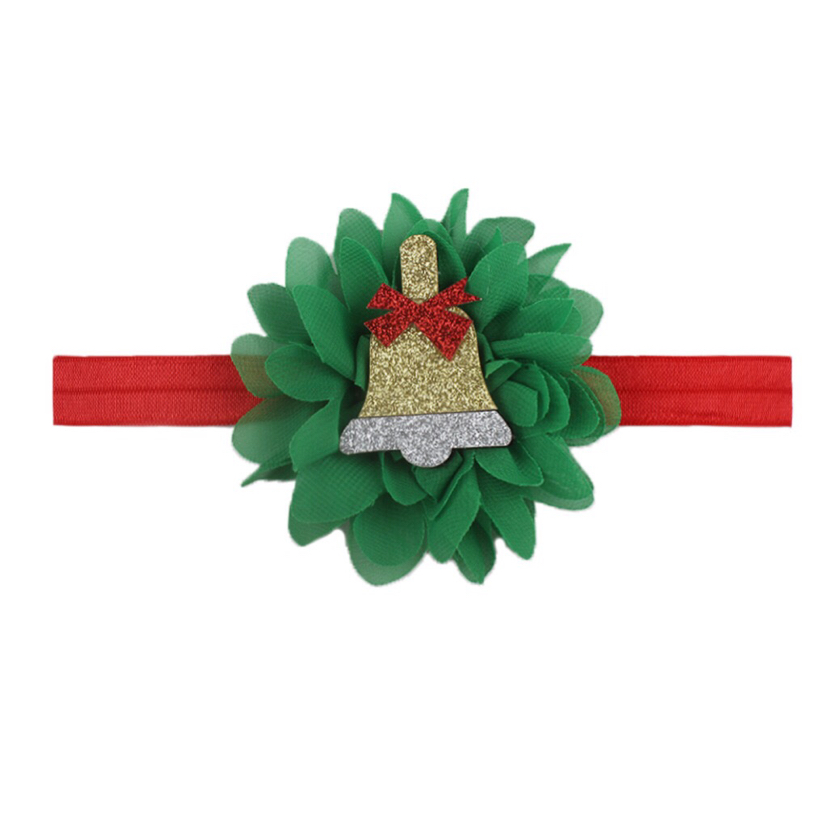 European and American New Children's Hair Band Christmas Dress Ornament Chiffon Flower Stitching Cartoon Stickers Baby Hair Accessories HTT European and American New Children's Hair Band Christmas Dress Ornament Chiffon Flower Stitching Cartoon Stickers Baby Hair Accessories HTT