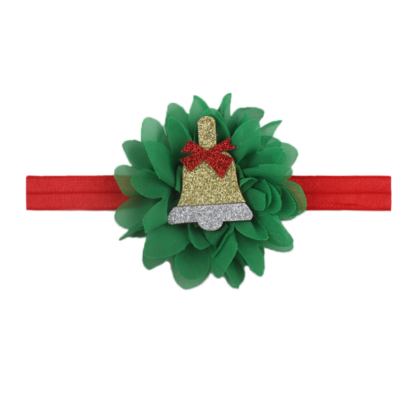European and American New Children's Hair Band Christmas Dress Ornament Chiffon Flower Stitching Cartoon Stickers Baby Hair Accessories HTT European and American New Children's Hair Band Christmas Dress Ornament Chiffon Flower Stitching Cartoon Stickers Baby Hair Accessories HTT
