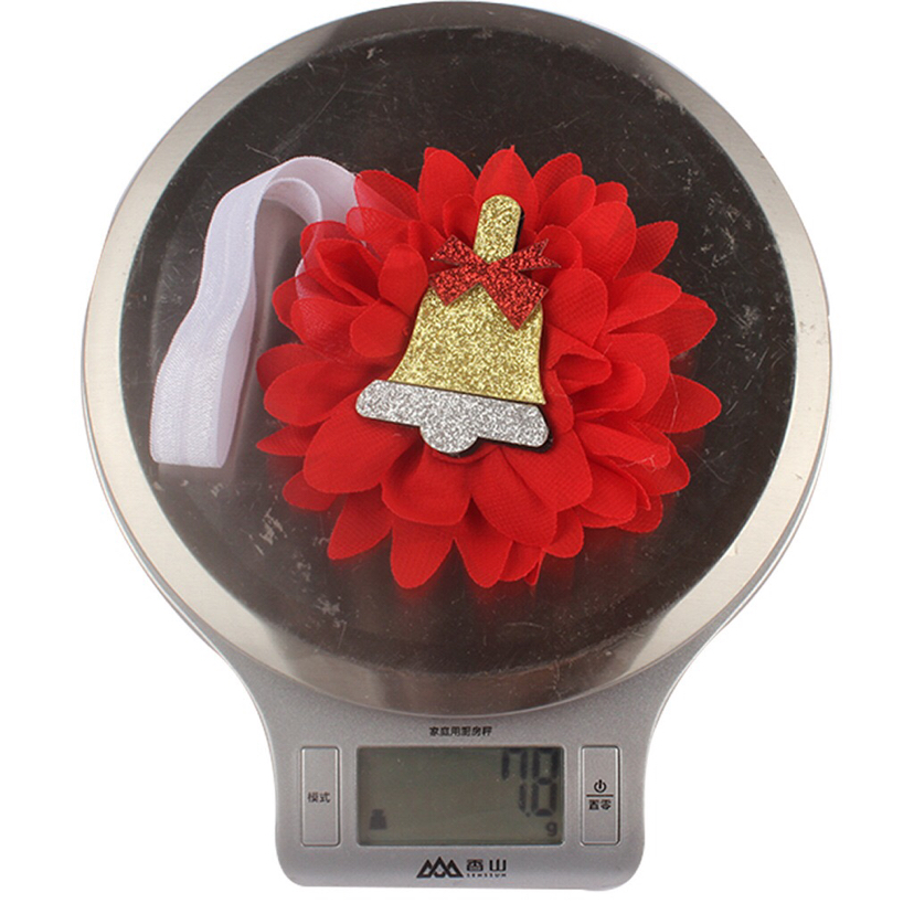 European and American New Children's Hair Band Christmas Dress Ornament Chiffon Flower Stitching Cartoon Stickers Baby Hair Accessories HTT European and American New Children's Hair Band Christmas Dress Ornament Chiffon Flower Stitching Cartoon Stickers Baby Hair Accessories HTT