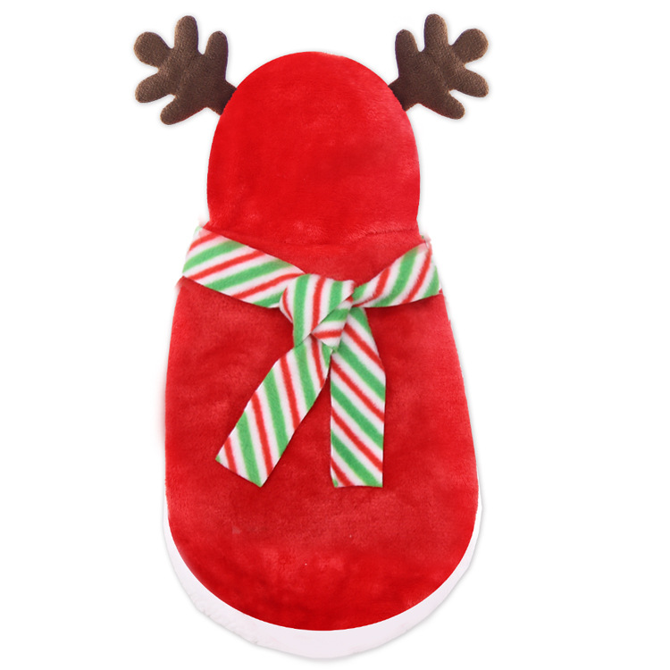 Dog Clothes Christmas Holiday Dress up Small and Medium Dogs Cat Pet Clothing Supplies Autumn and Winter Flannel Elk
