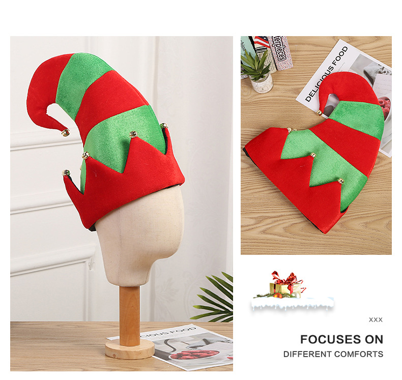 Christmas Hat 2021 Christmas New Party Ball Dress up Clown Hat Halloween Christmas Decorations Wholesale