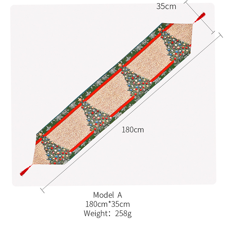 Cross-Border New Christmas Decoration New Christmas Polyester Cotton Table Runner Creative Christmas Tablecloth Dining-Table Decoration Home Dress up Cross-Border New Christmas Decoration New Christmas Polyester Cotton Table Runner Creative Christmas Tablecloth Dining-Table Decoration Home Dress up