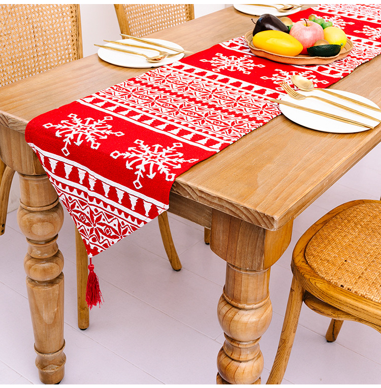 Cross-Border New Christmas Decoration New Christmas Polyester Cotton Table Runner Creative Christmas Tablecloth Dining-Table Decoration Home Dress up Cross-Border New Christmas Decoration New Christmas Polyester Cotton Table Runner Creative Christmas Tablecloth Dining-Table Decoration Home Dress up